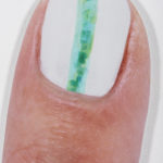 Nail painting, after Olga Rozanova (Green Stripe), 2025UV print on dibond, 30x112x1,3 cm