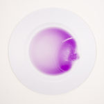 Birth of shapes, Big plate Purple, 2024 analog lambda photographic print mounted on dibond120 cm (diam)