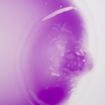 Birth of shapes, Big plate Purple, 2024 analog lambda photographic print mounted on dibond120 cm (diam)
